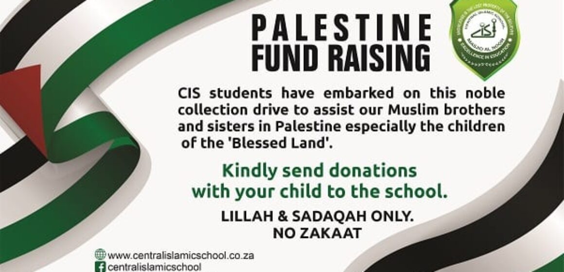 The grade 11 class have embarked on a fundraising campaign to help raise money for the people in Palestine.
